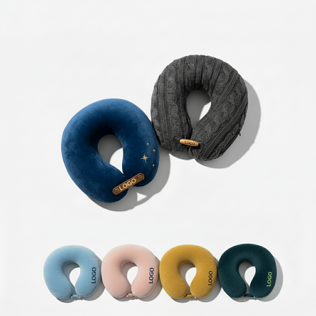 Versatile Travel Neck Pillow Collection with Removable Covers