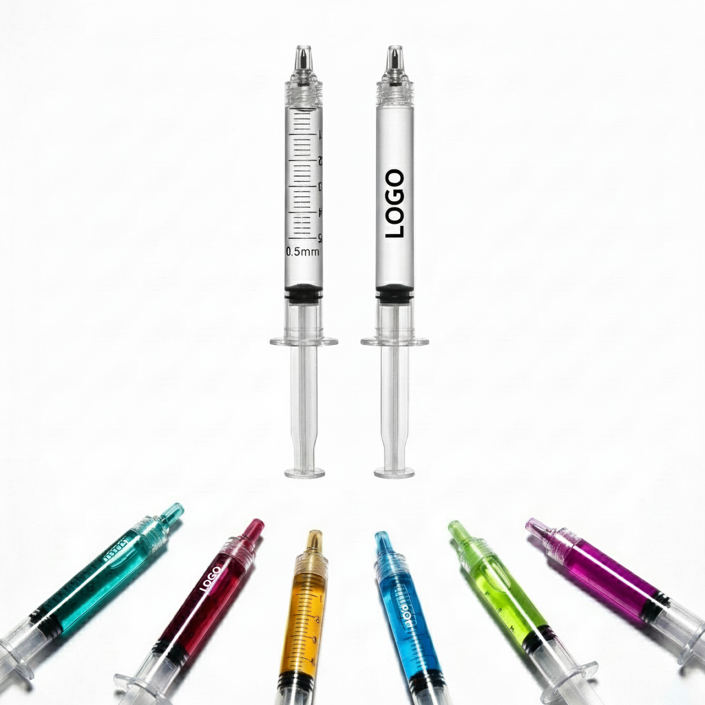 Syringe-Style Multicolor Ballpoint Pen Set