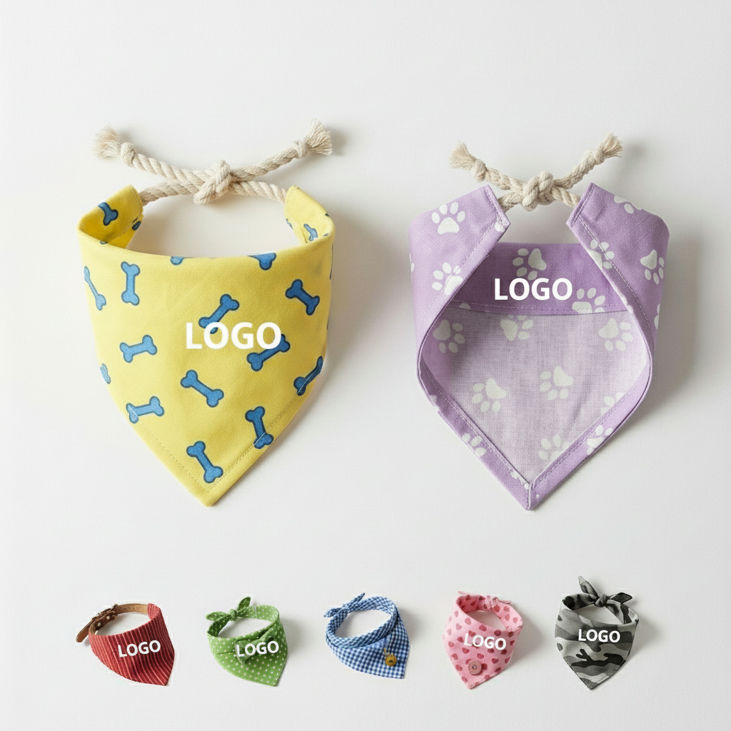 Assorted Pattern Pet Bandana for Dogs & Cats