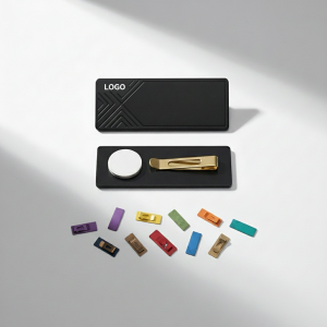 Vibrant Plastic Name Badge Set with Pin & Magnet Backing for Professionals