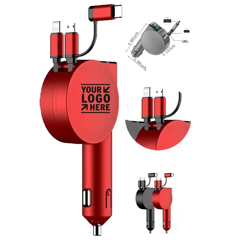 Versatile Compact Retractable Car Charger