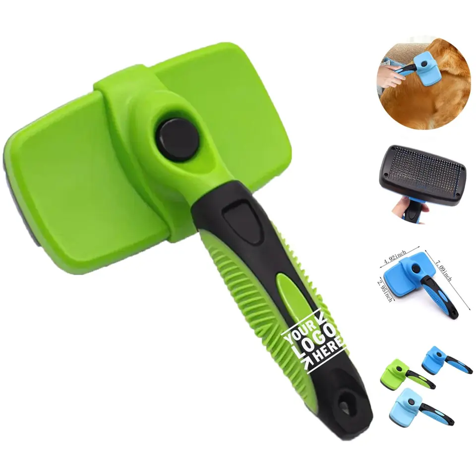 Personalized Pet Grooming Brush with Gentle Bristles