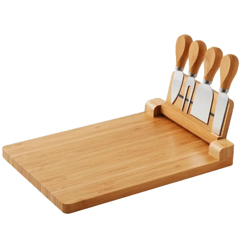 5-Piece Magnetic Bamboo Serving Set 2