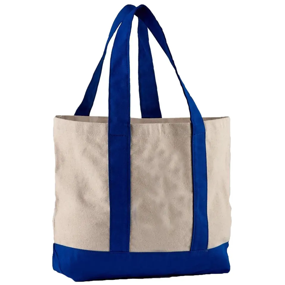 Nautical Striped Canvas Tote Bag 2