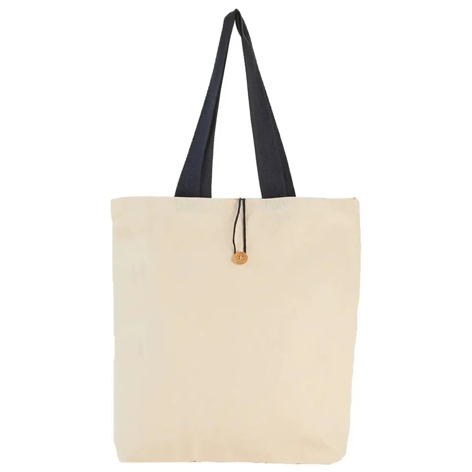 Classic Canvas Button-Up Tote Bag 2