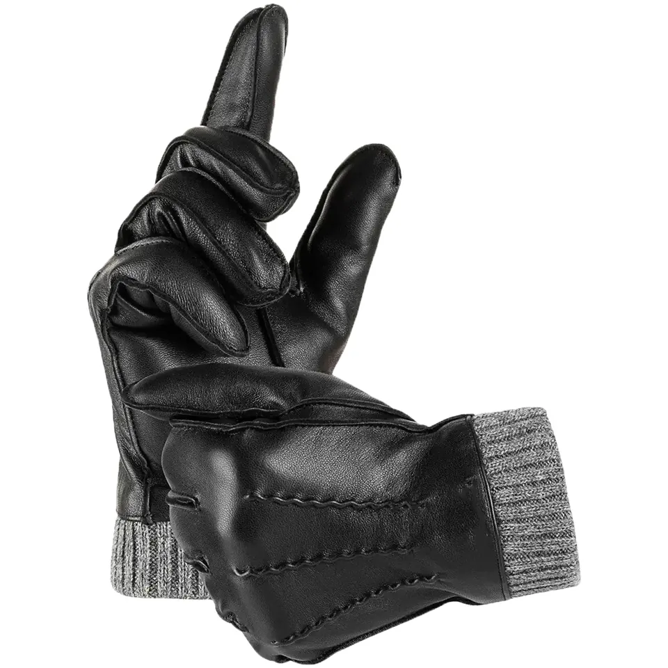 Premium Winter Leather Touch Gloves for Men 2