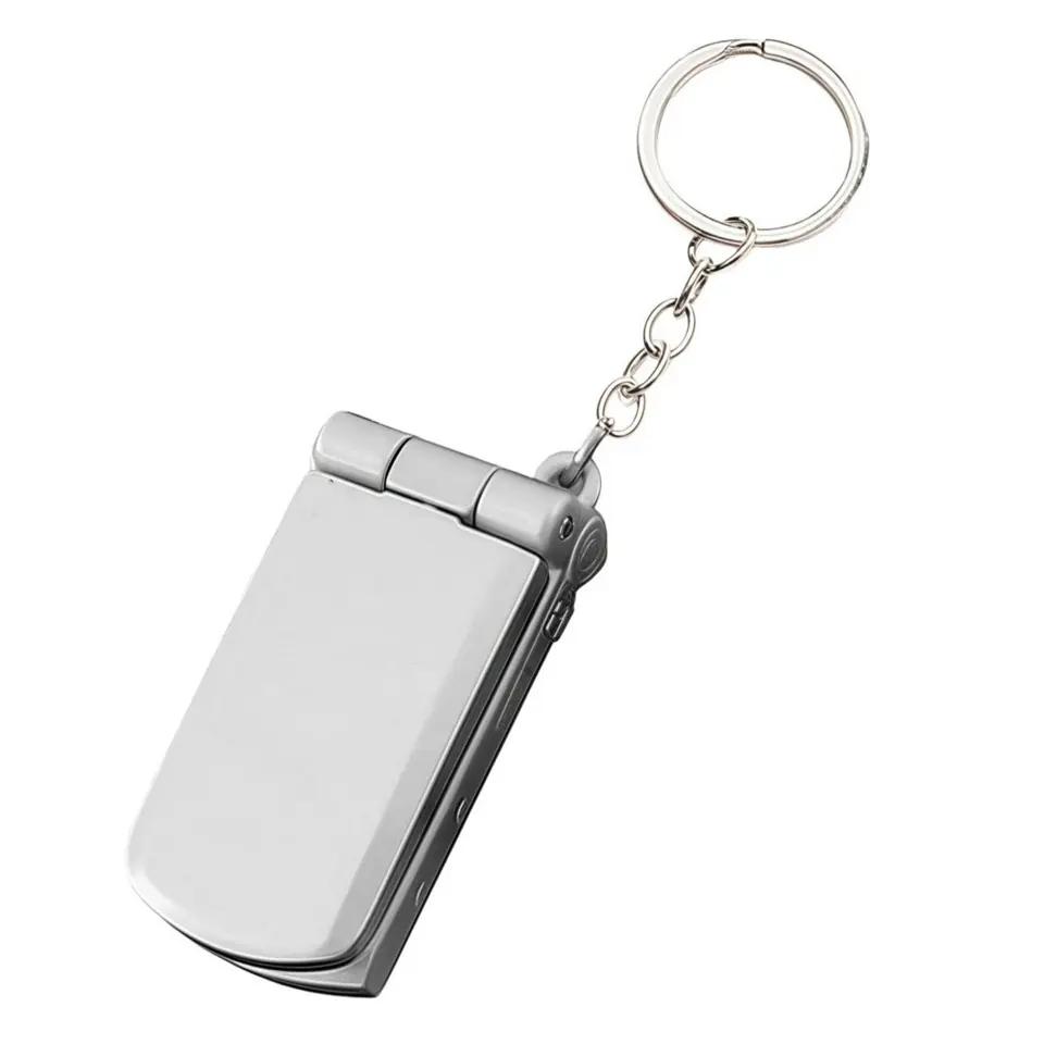 Vintage Flip Phone Charm Keychain 2