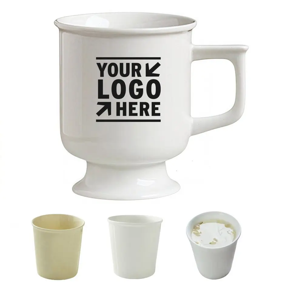 Eco-Friendly Ceramic Mug with Paper Cup Design