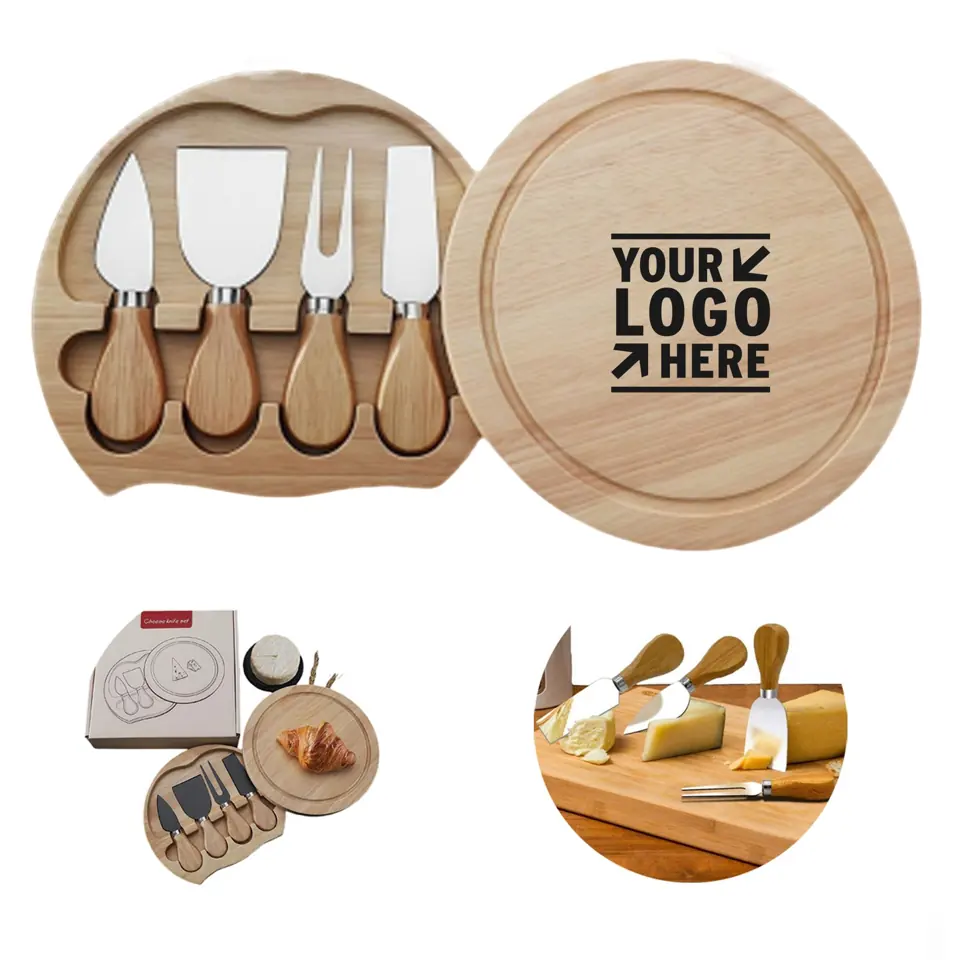 Circular Wooden Serving Set