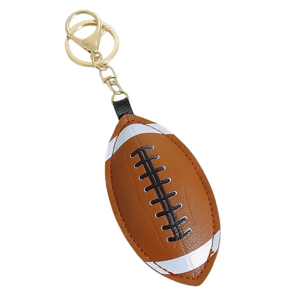 Sport Ball Leather Keychain 2
