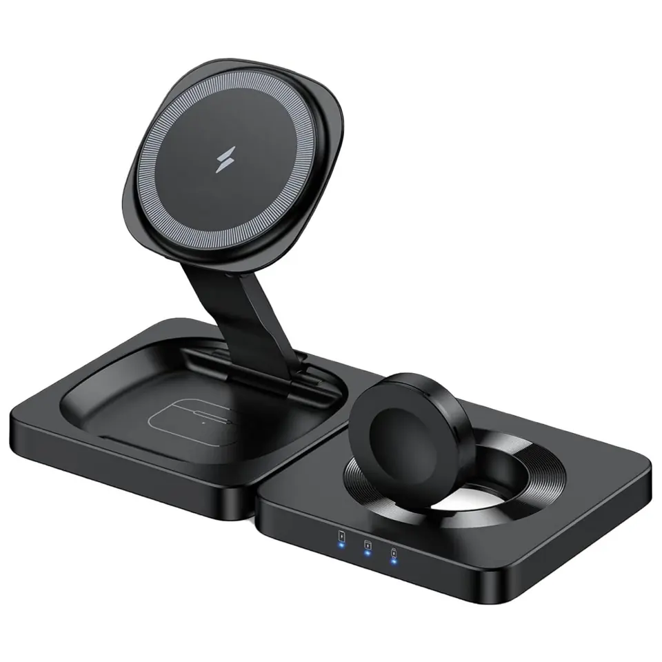 Portable Tri-Fold Wireless Charging Station 2