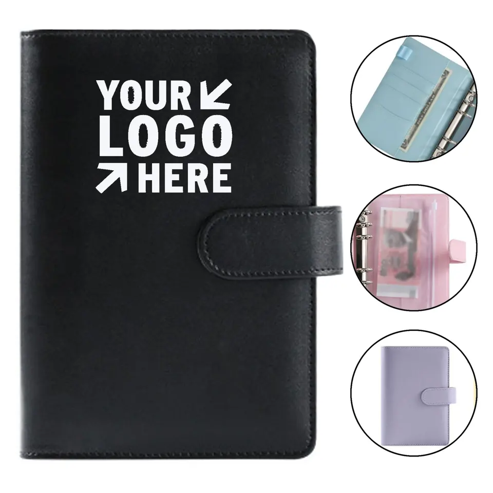 Elegant Leather-Look Compact Organizer Binder
