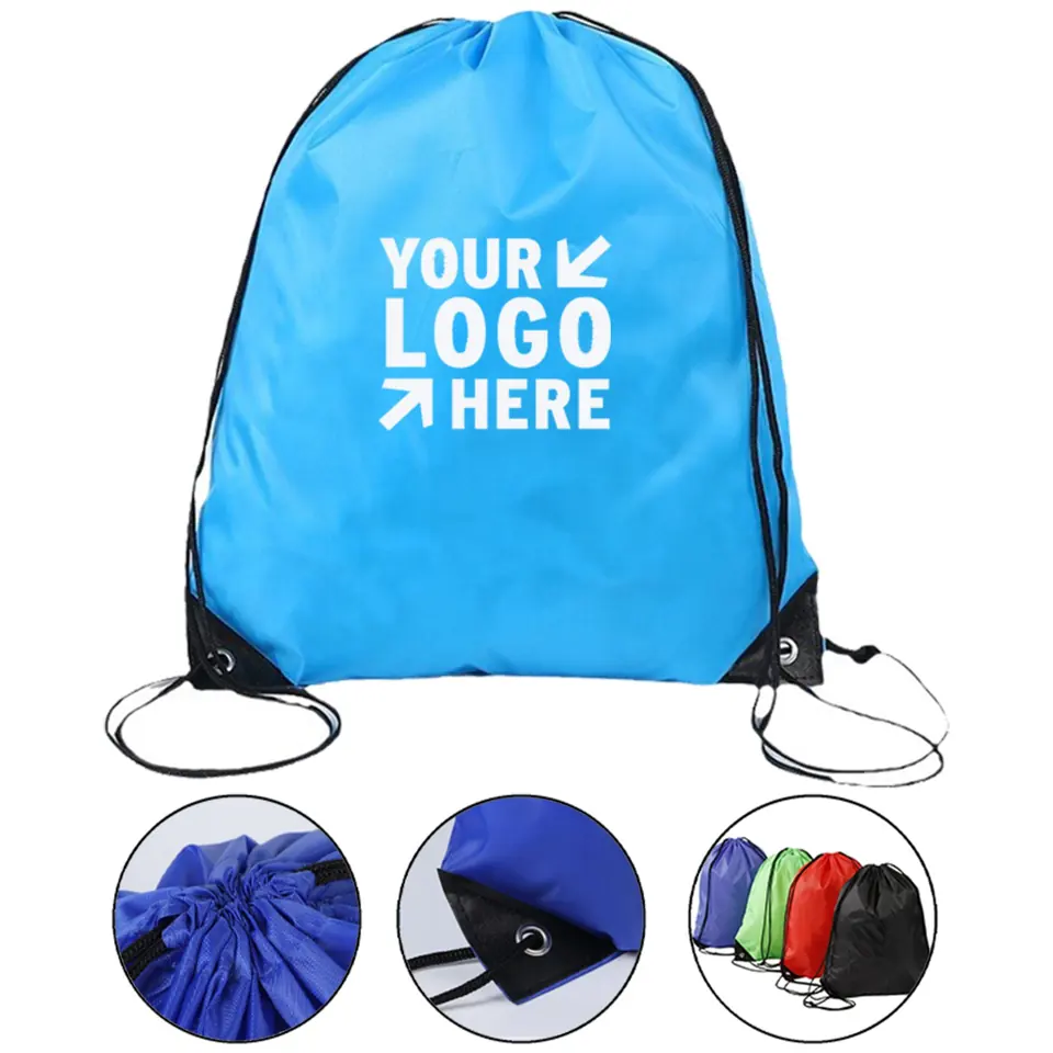 Vibrant Polyester Sports Drawstring Backpack