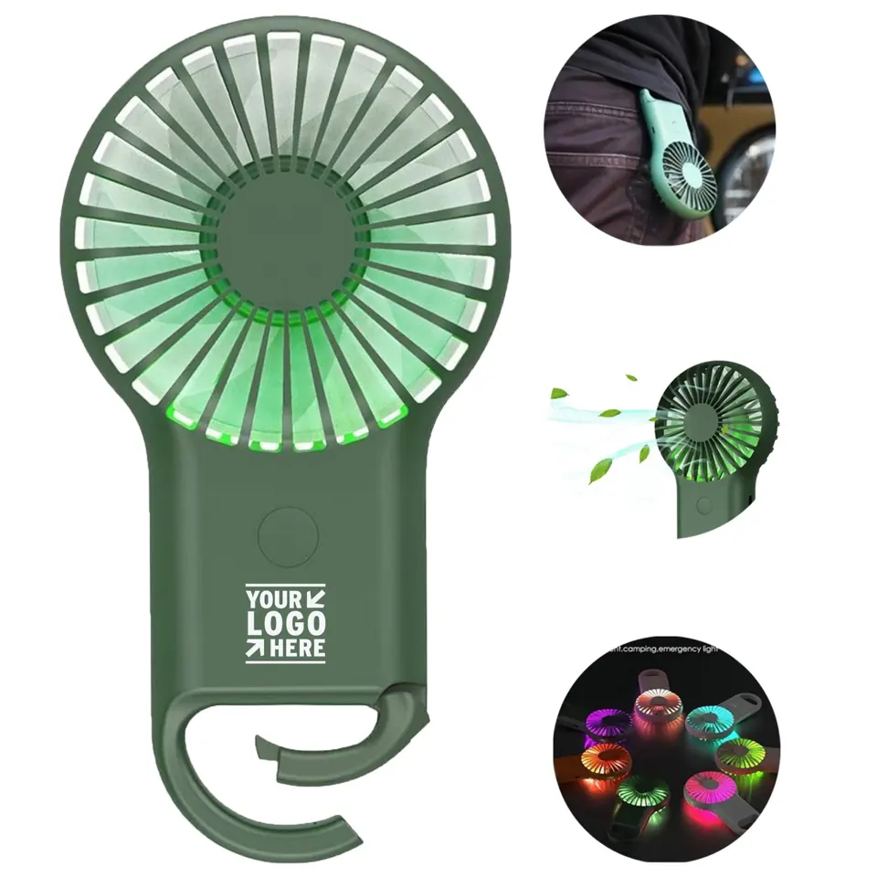 Compact Clip-On Cooling Fan with Illumination