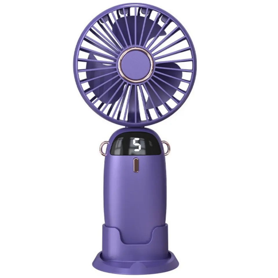Portable Rechargeable Handheld Fan with LCD Display 2