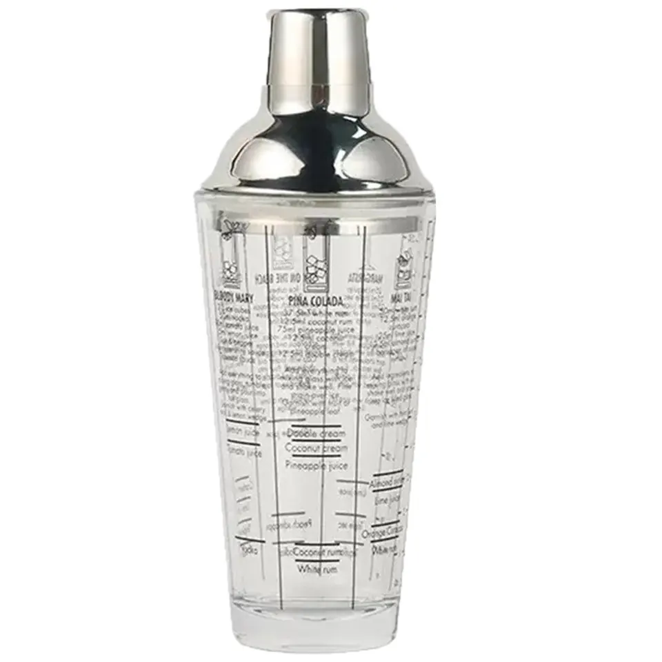 Premium Glass Cocktail Mixer with Integrated Measuring 2
