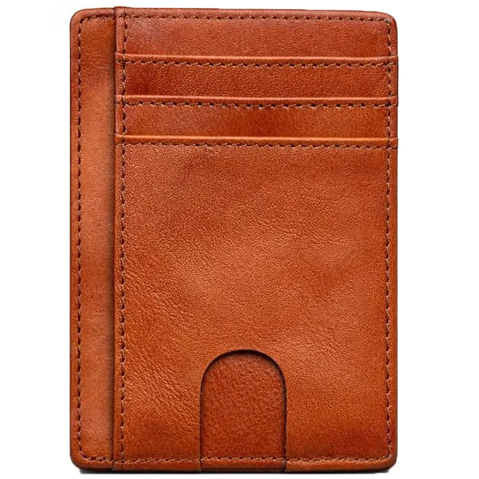 Sleek Compact Front Pocket Leather Wallet 2