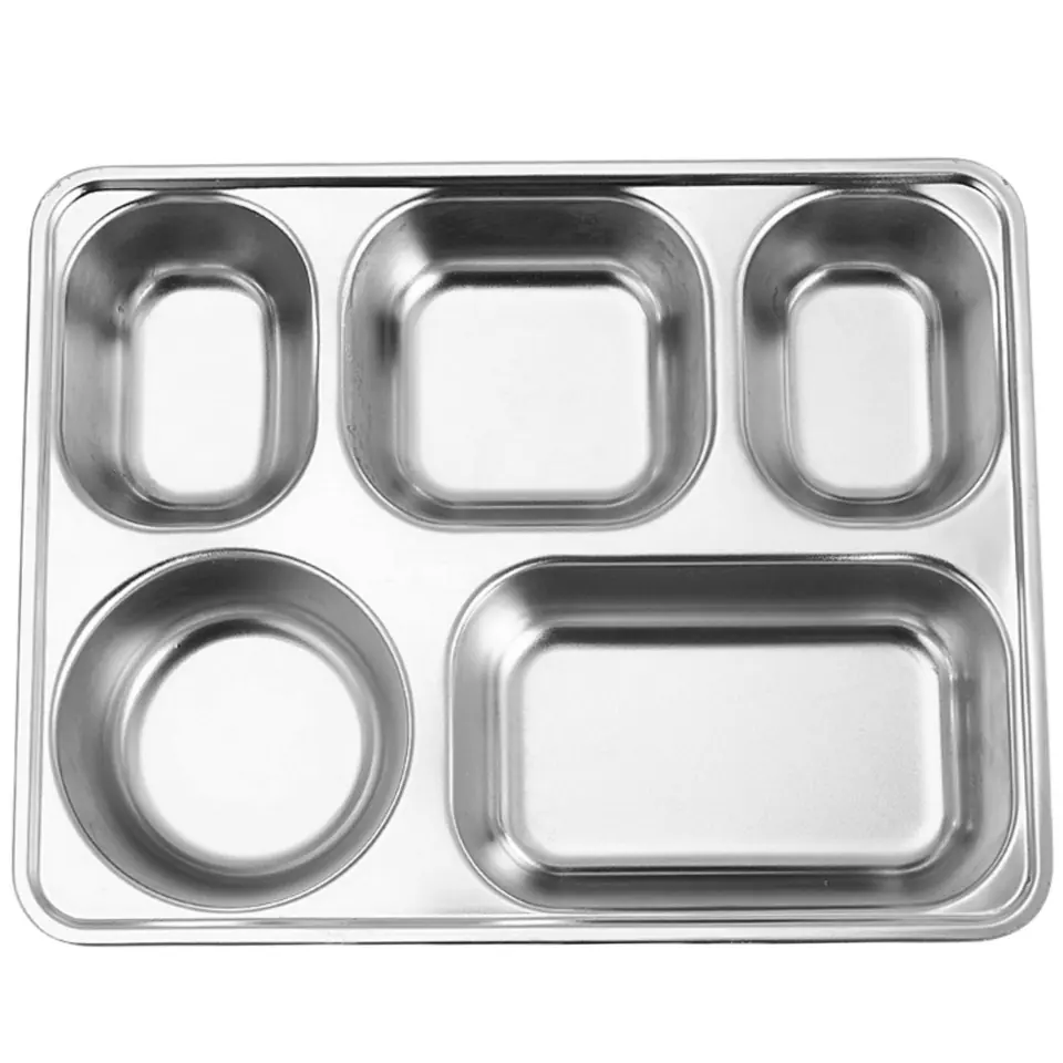 Premium Stainless Steel Compartmentalized Food Tray 2