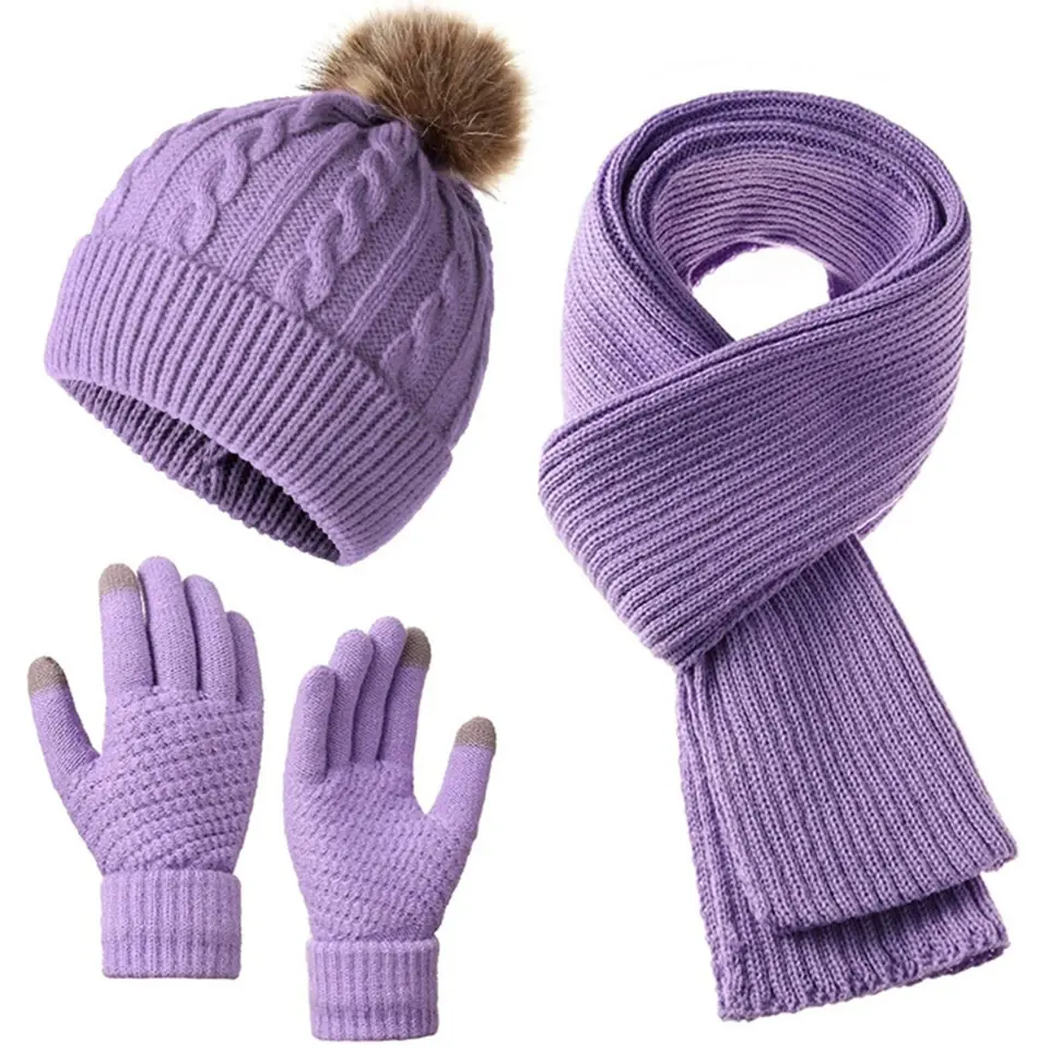 Winter Comfort Set: Hat, Scarf, and Gloves 2