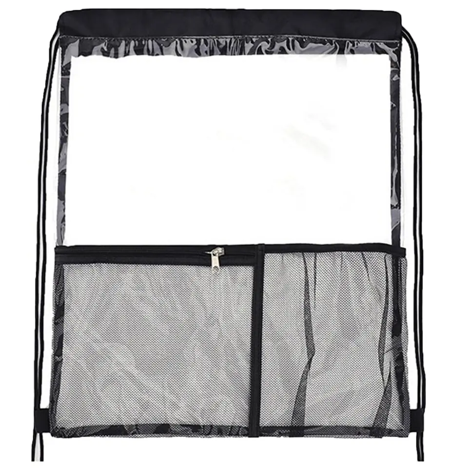 Versatile Drawstring Backpack with Mesh Compartment 2