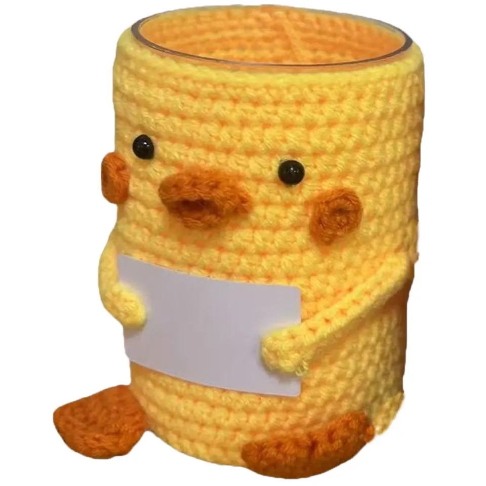 Adorable Crochet Potato Pen Organizer 2