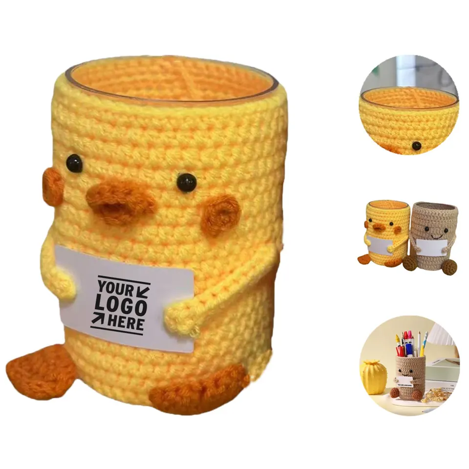 Adorable Crochet Potato Pen Organizer