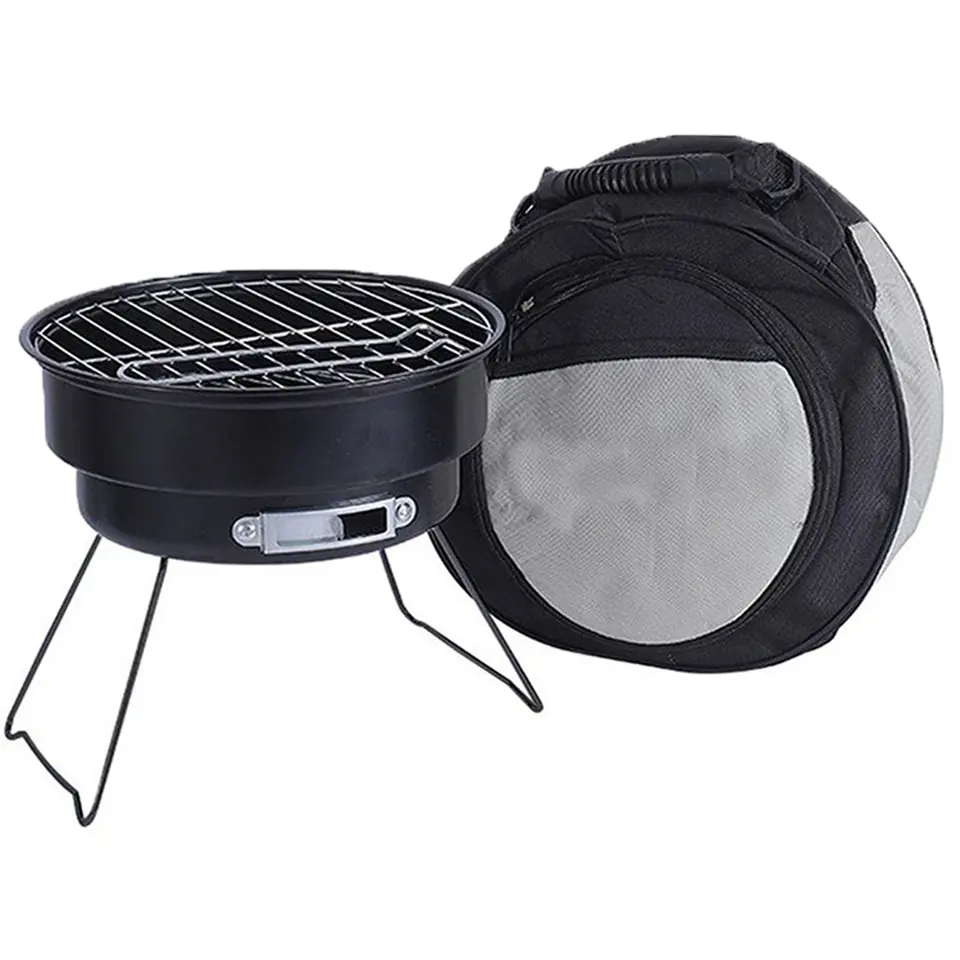 Portable Outdoor Grill with Insulated Storage 2