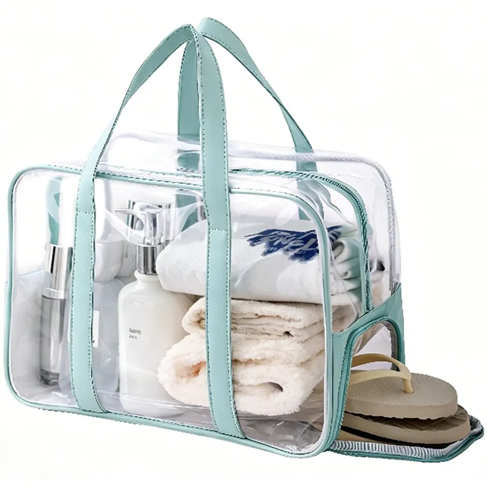 Transparent Travel Duffel with Shoe Storage 2