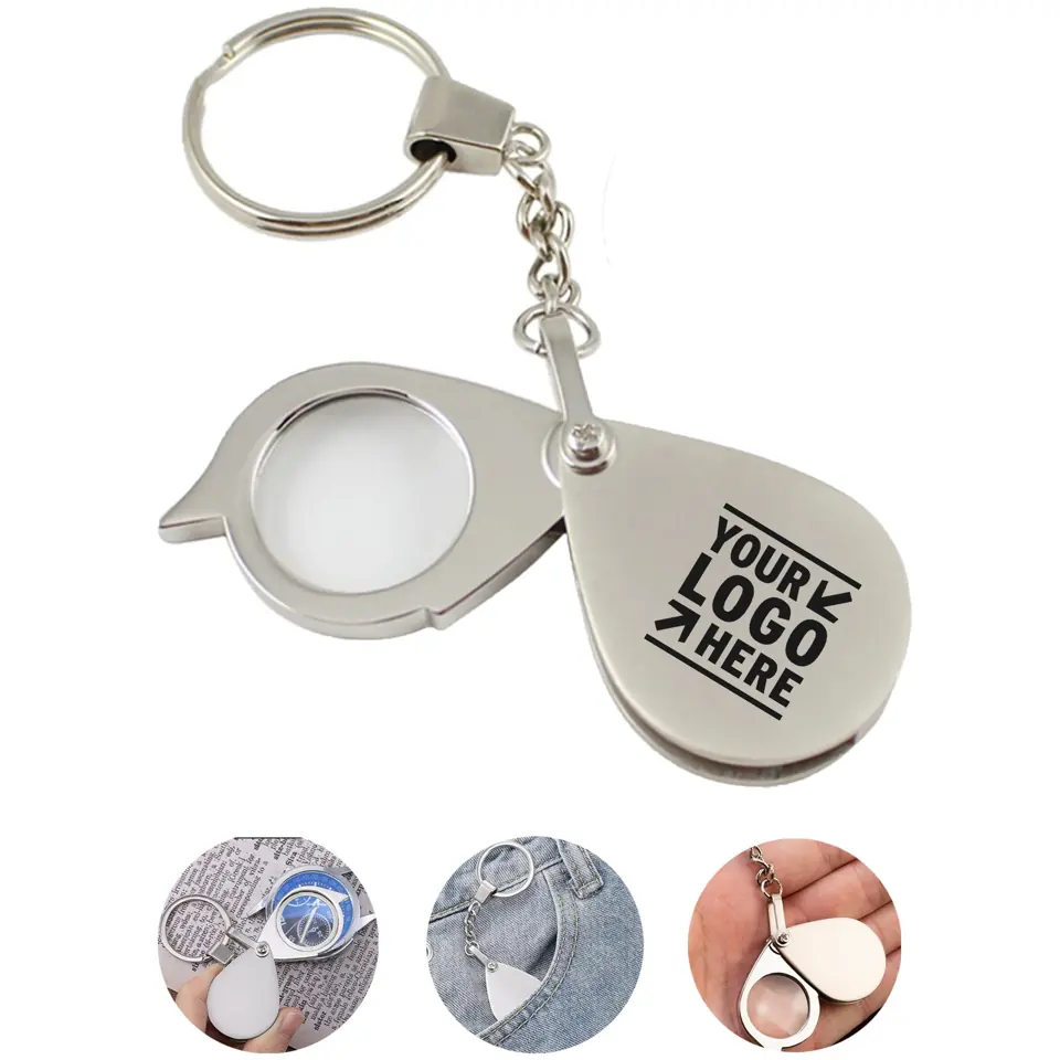 Compact Folding Magnifier Keychain