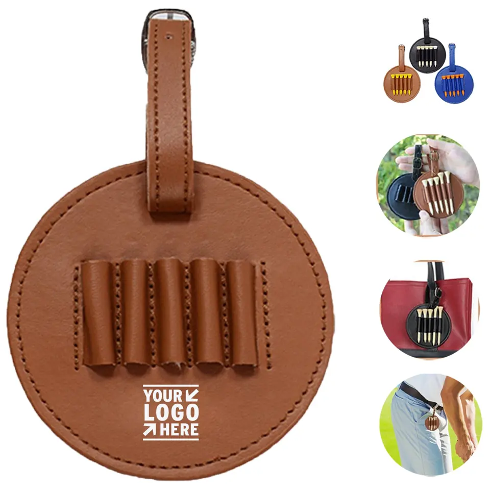 Premium Leather Golf Tee Organizer