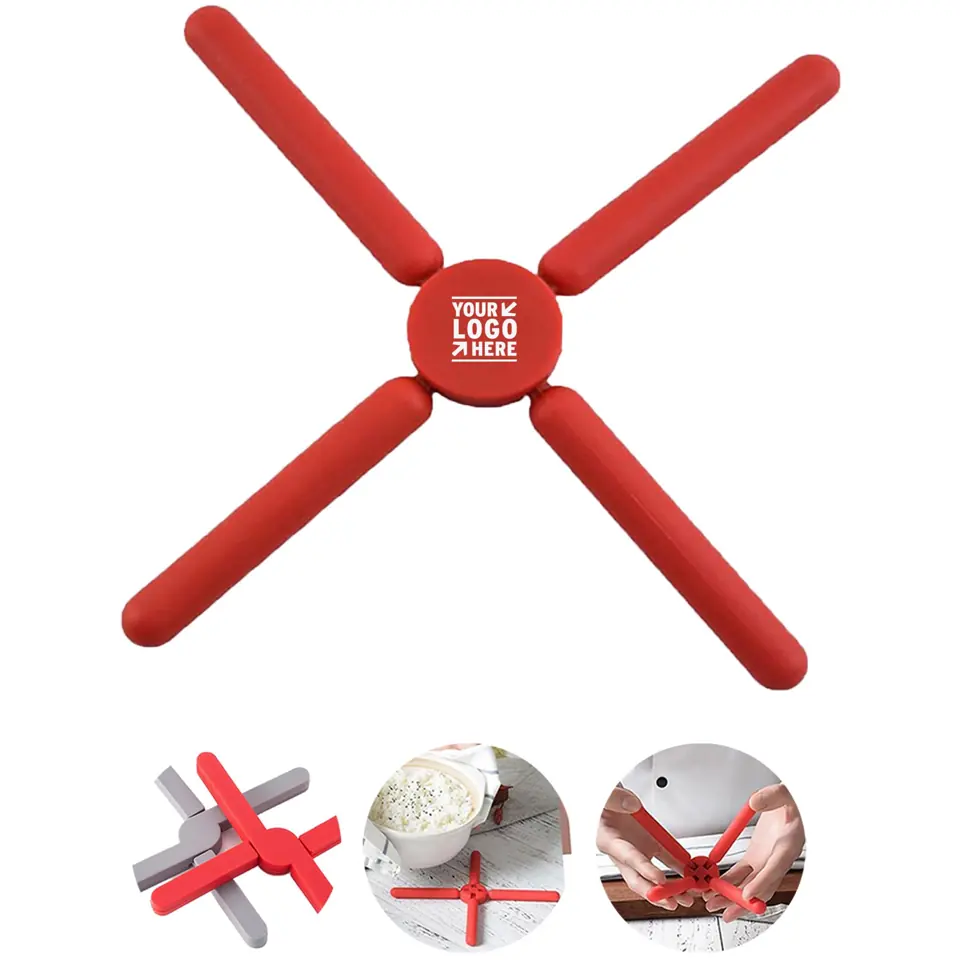 Flexible Heat-Resistant Cross Silicone Trivet