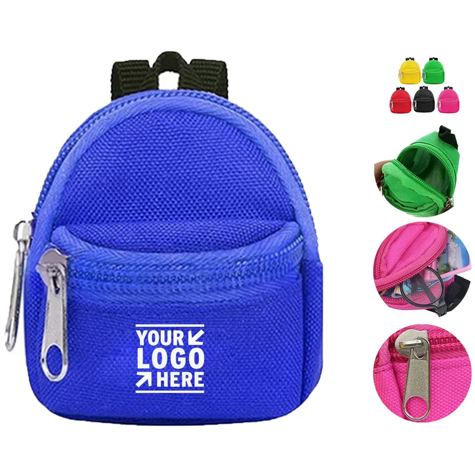Compact Zipper Pouch Keychain