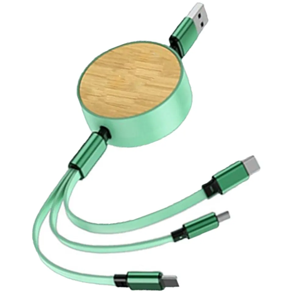 Eco-Friendly Bamboo Multi-Device Charging Cable 2