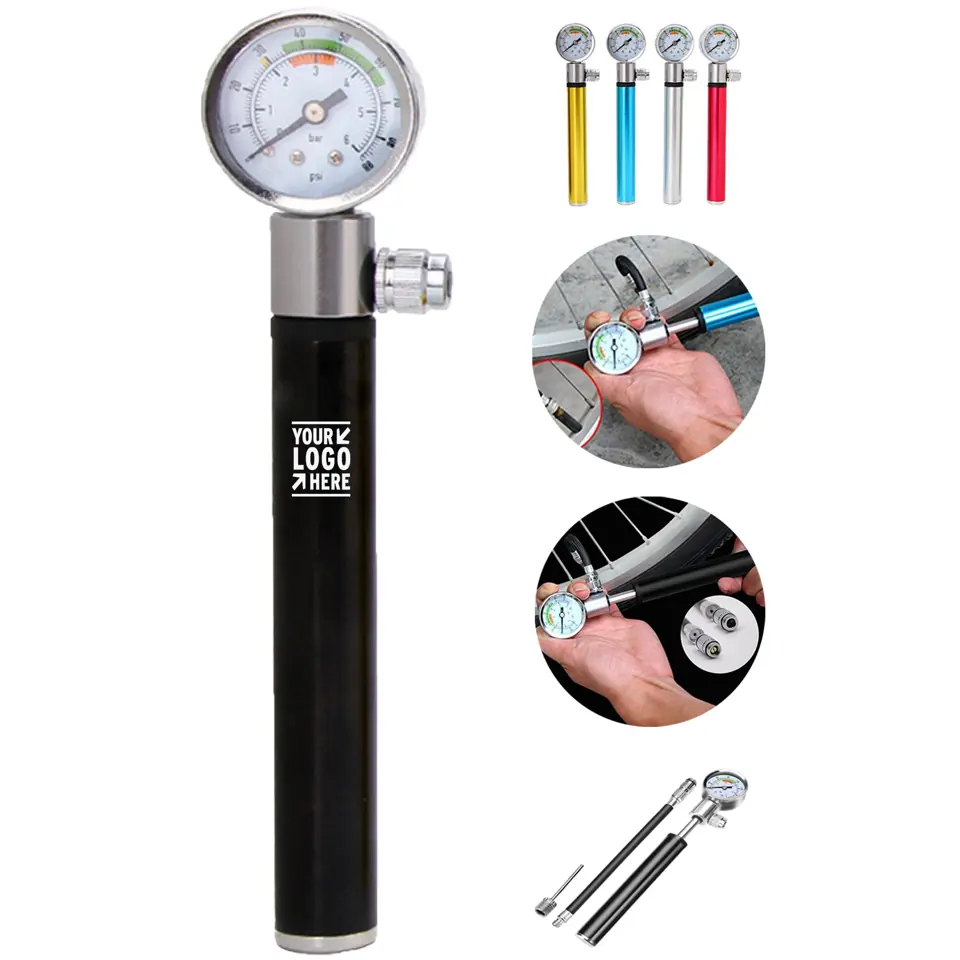 Compact Tire Inflator with Pressure Indicator