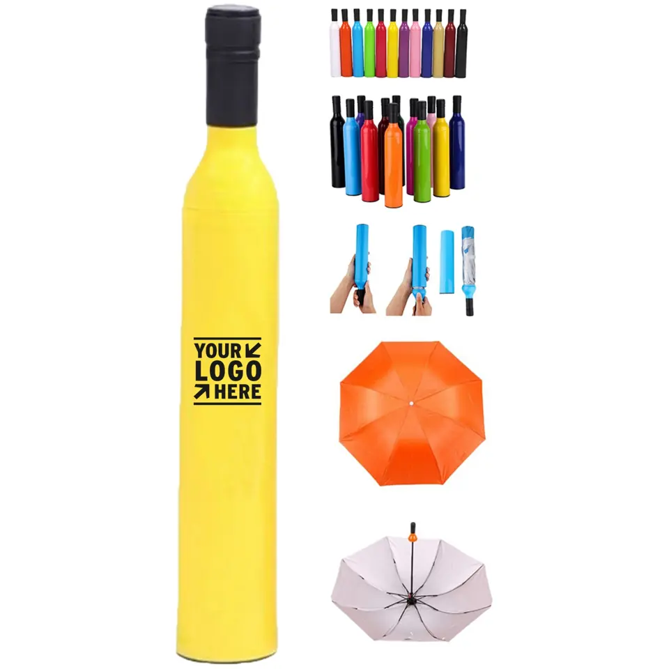 Portable Bottle-Shaped Folding Umbrella