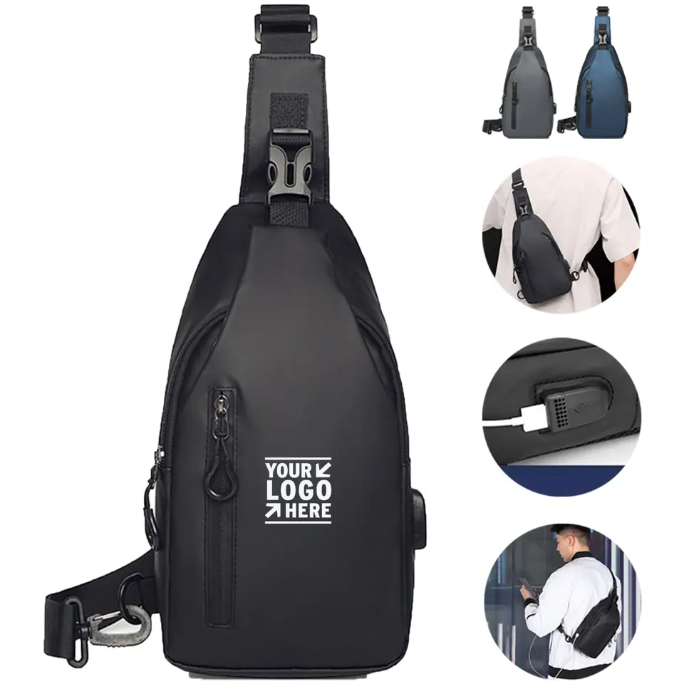 AquaGuard Expandable Travel Shoulder Bag with Power Port