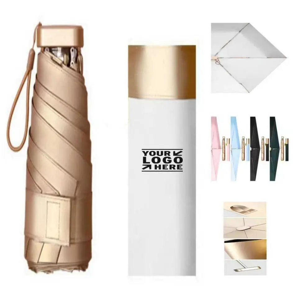 Compact Golden Shield Sun Umbrella