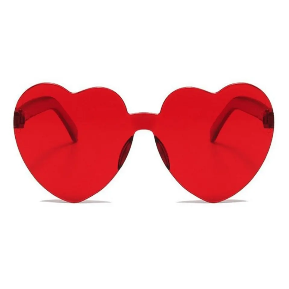 Heart-Shaped Translucent Sunglasses 2