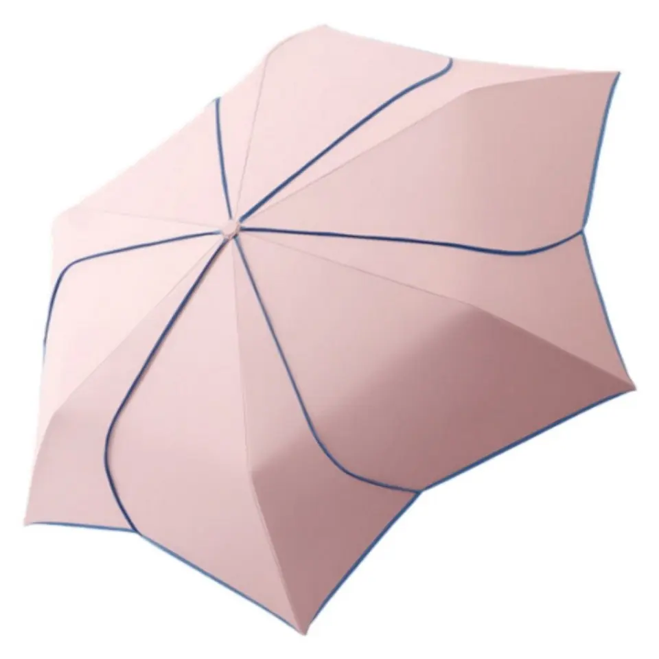 Elegant Petal-Fold Compact Umbrella with Sun Shield 2