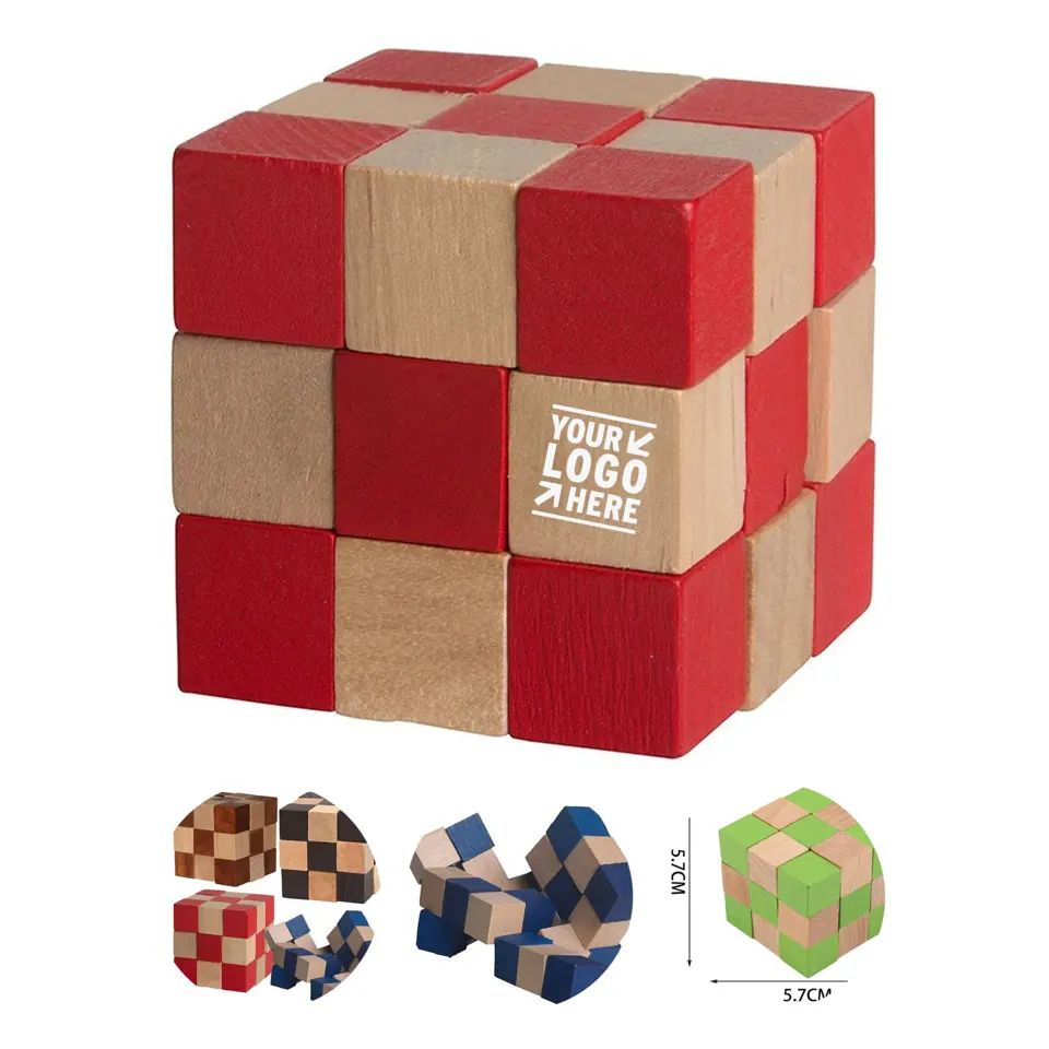 Flexible Wooden Cube Puzzle