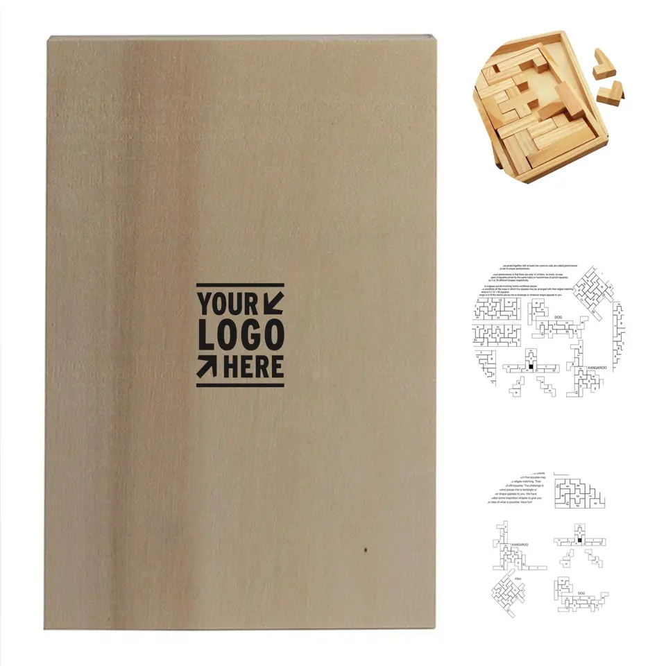 Geometric Wooden Puzzle Set