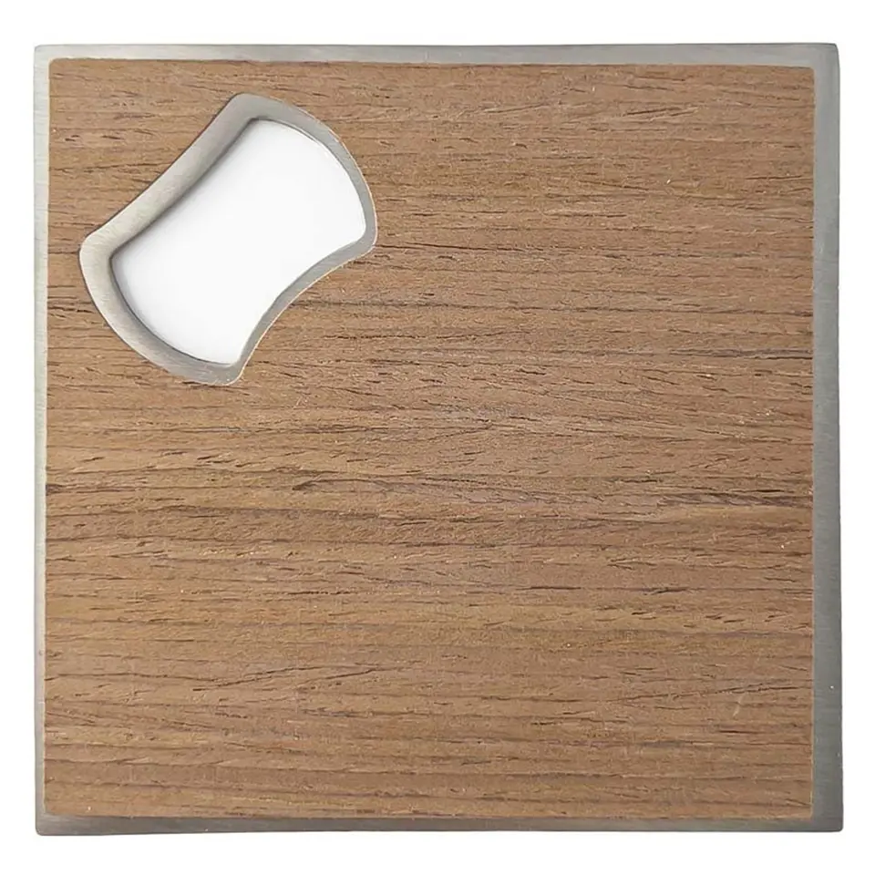 Elegant Wooden Coaster with Opener 2