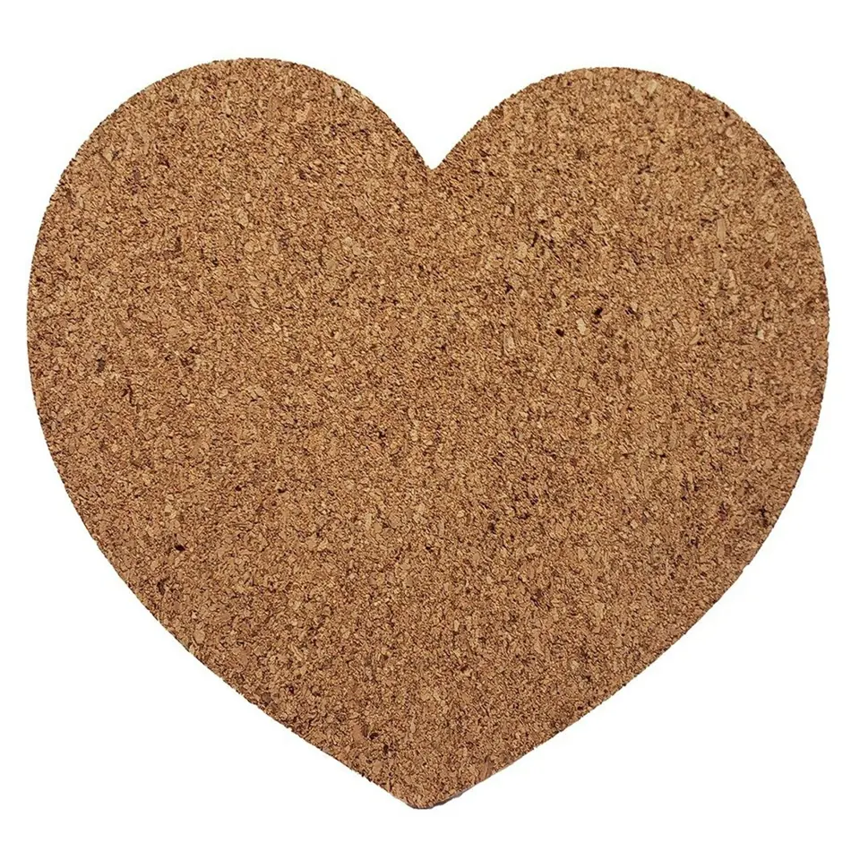 Heart-Shaped Natural Cork Coaster 2