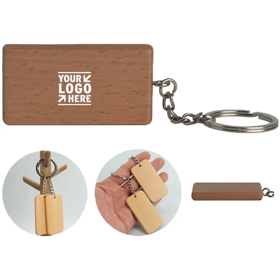 Natural Wood Keychain