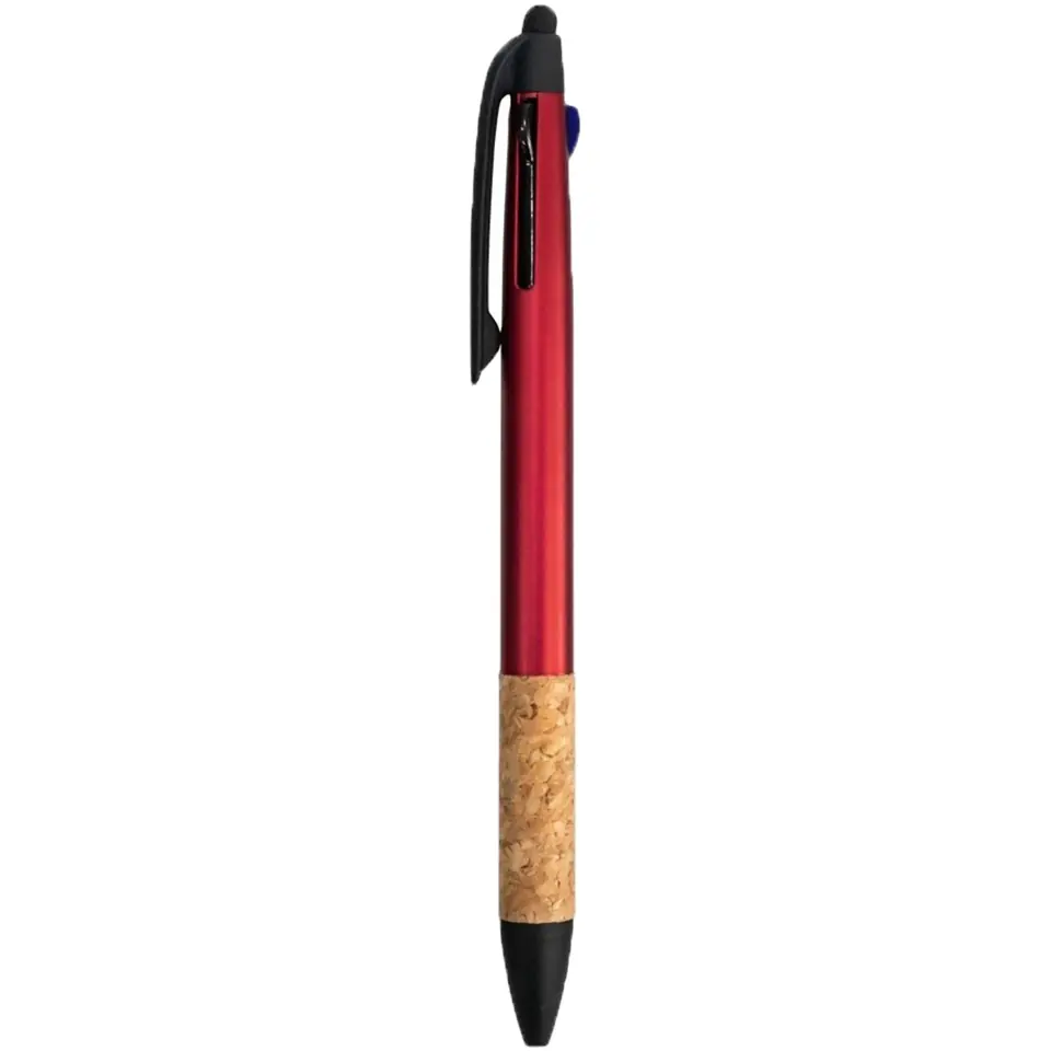 Tri-Color Ballpoint Pen with Cork Handle 2