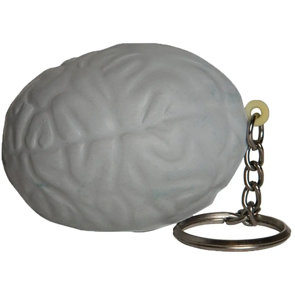 Gray Brain Stress Relief Key Ring 2