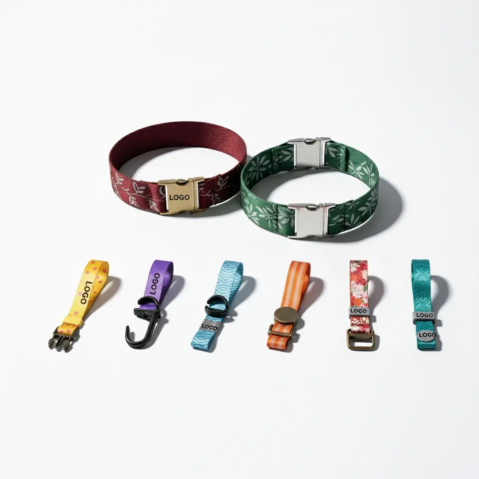 Multi-Color Adjustable Fabric Keychain & Bag Strap