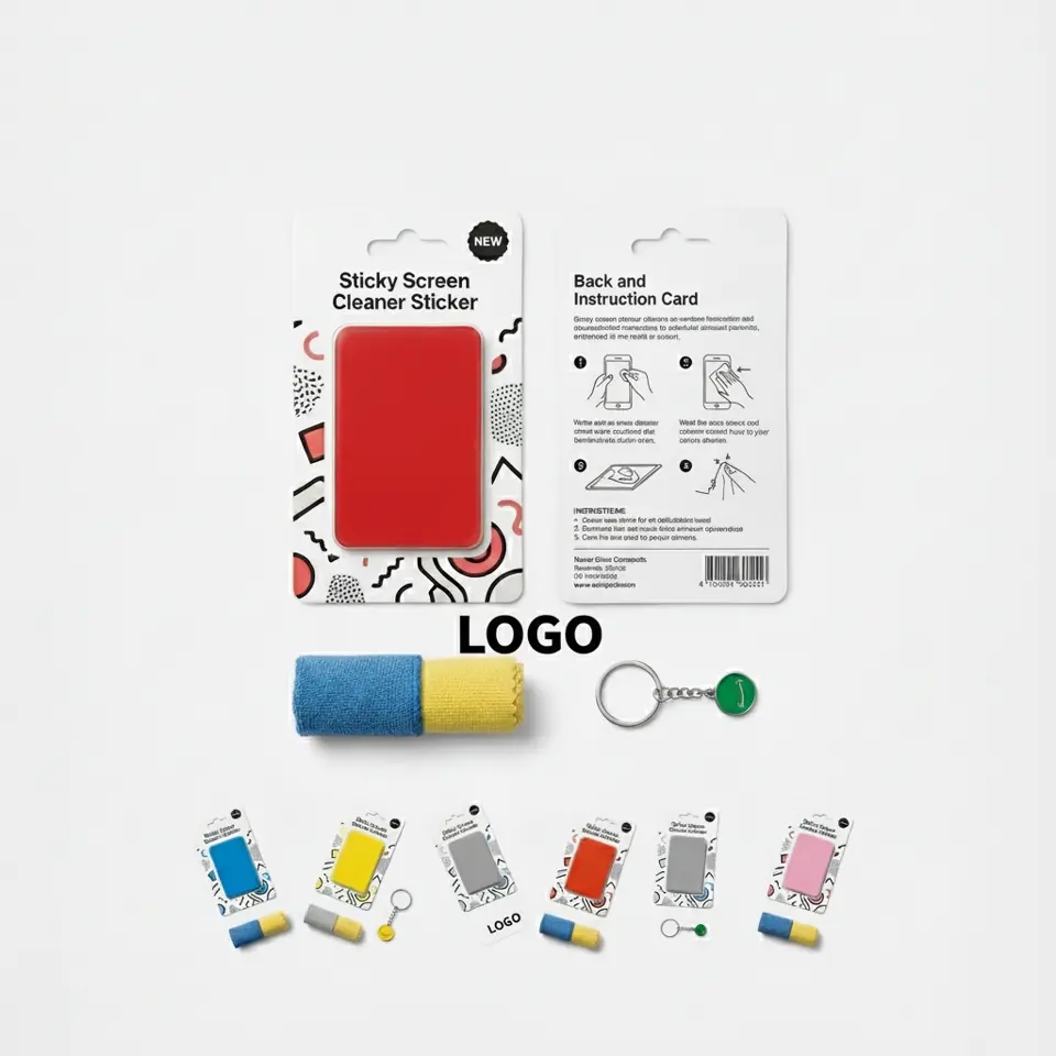 Sticky Screen Cleaner Kit with Detachable Microfiber Pads