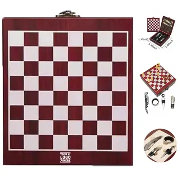 Elegant Wine and Chess Companion Set