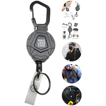 Durable Retractable Key Holder with Steel Cable